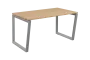 SEK-V - 14 stůl kancelářský, kovová podnož stříbrná, deska 25 mm, široký 1400 mm, bříza irská